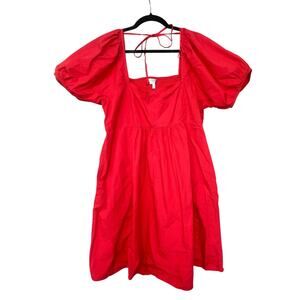 Draper James Pink Mini Dress Puff Sleeve Babydoll Plus Size